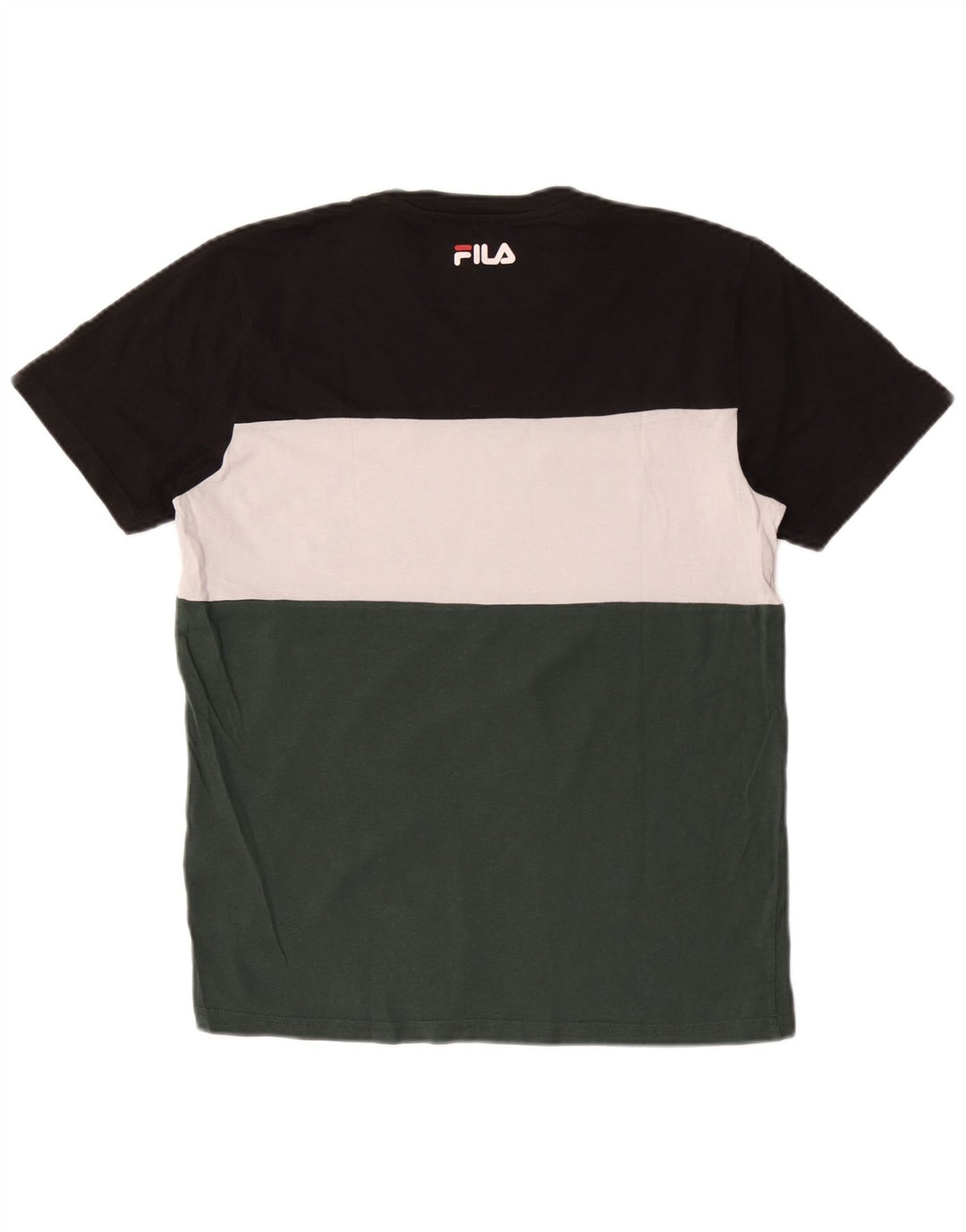 Fila Herre grafisk T-shirt Top Medium Flerfarvet Colourblock Bomuld