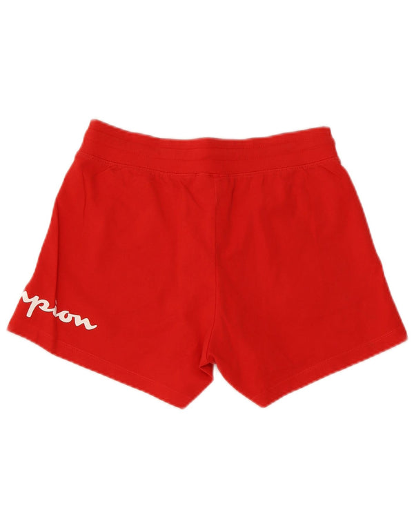 Champion kvinders grafiske sportsshorts UK 6 XS rød bomuld