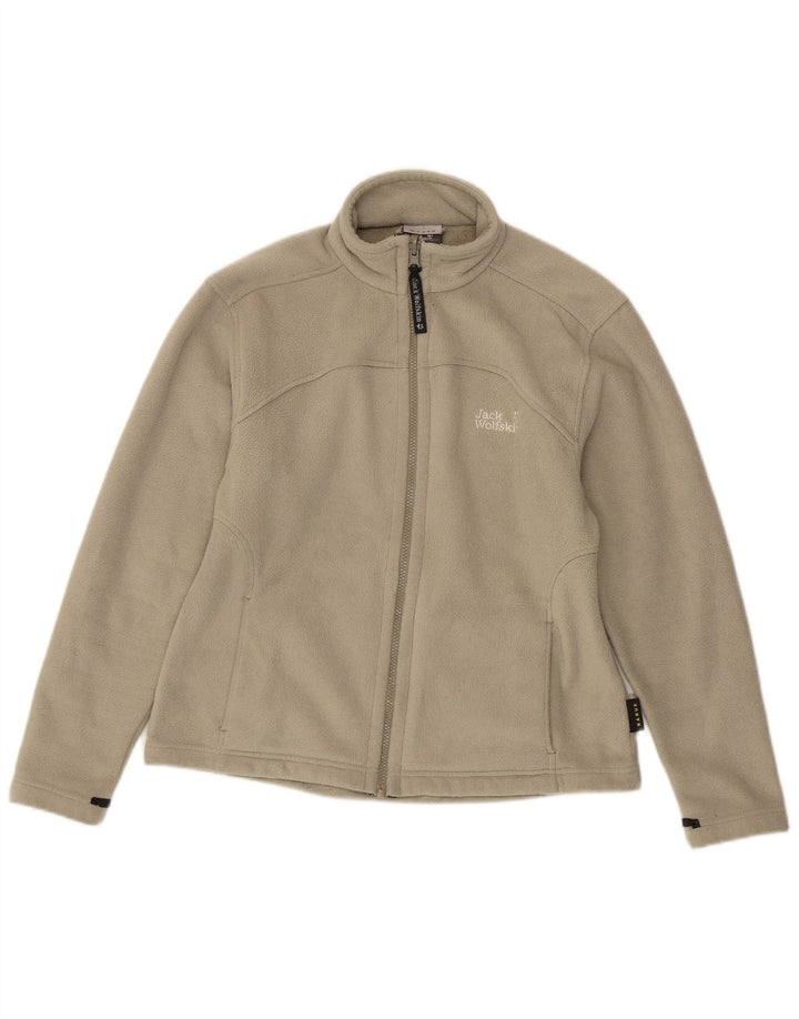 Jack Wolfskin Dame grafisk fleecejakke UK 12 Medium Grey Polyester