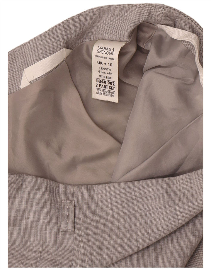 Marks & Spencer Pencil Nederdel til kvinder UK 10 Small W30 Grå Polyester