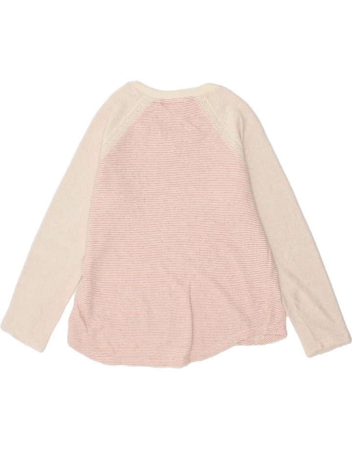 WEIRD FISH Womens Oversized Sweatshirt Jumper UK 10 Small Pink Colourblock Vintage Weird Fish and Second-Hand Weird Fish from Messina Hembry 