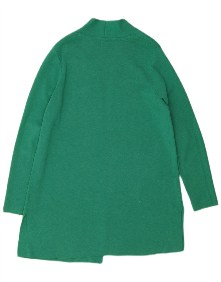 John Lewis Dame Longline Open Cardigan Sweater UK 12 Medium Green