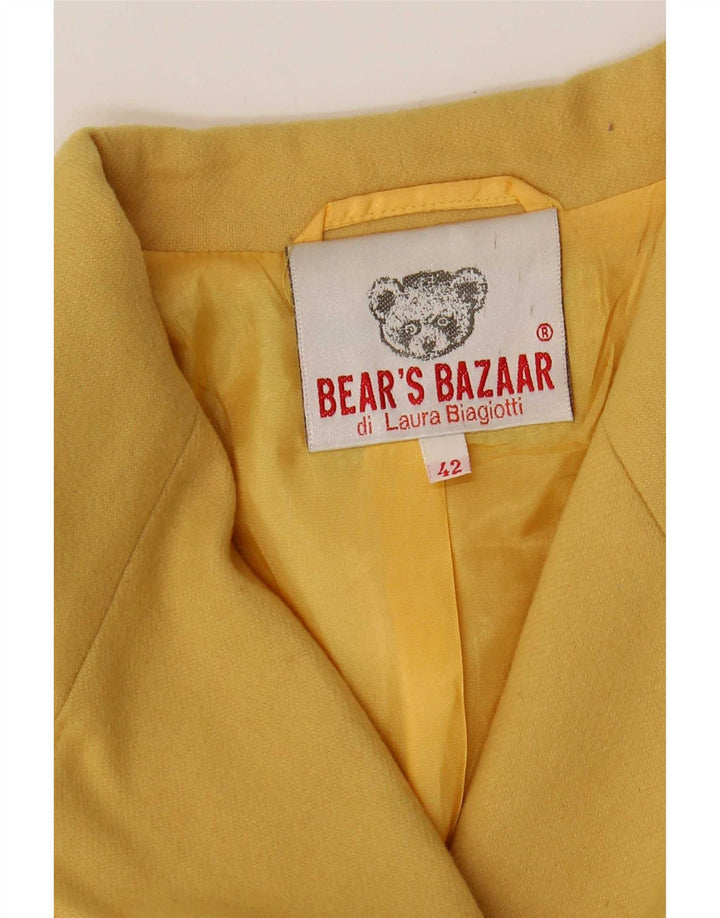 Laura Biagiotti Dame 2-knaps blazerjakke IT 42 Medium Gul