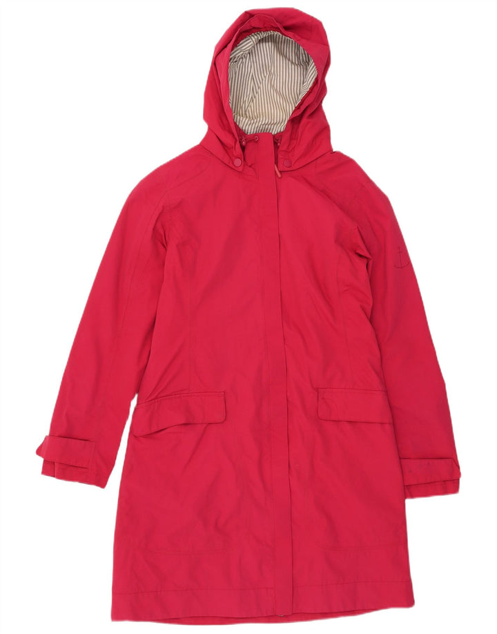 SEASALT CORNWALL Regnfrakke med hætte til kvinder UK 8 Small Pink Nylon