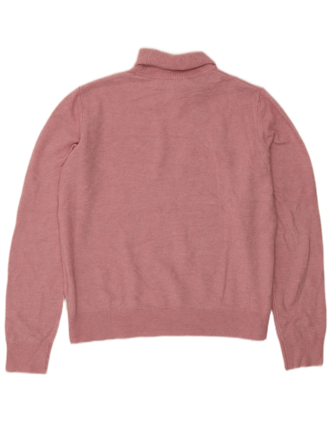 Marks & Spencer Dame Rullehals Sweater UK 10 Small Pink Polyester