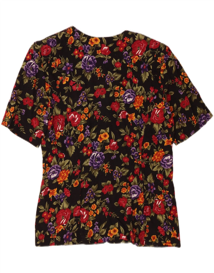 BEECHERS BROOK Womens 2 Piece Set UK 12 Medium W28 Black Floral Rayon