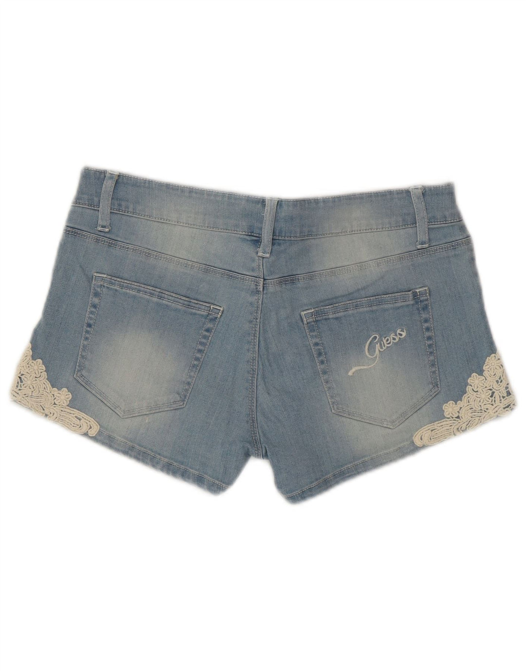 GUESS Girls Denim Shorts 15-16 Years W28 Blue