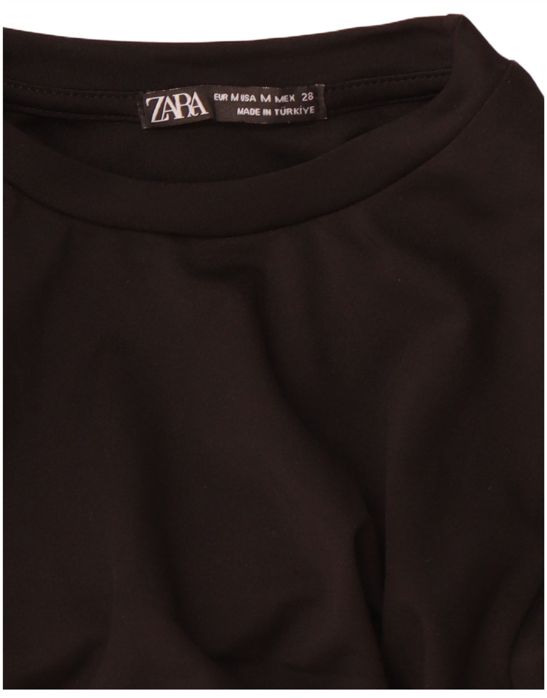 ZARA Langærmet Maxikjole til kvinder UK 12 Medium Sort