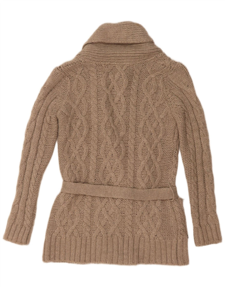 Zara Dame Cardigan Sweater UK 10 Small Grå Akryl