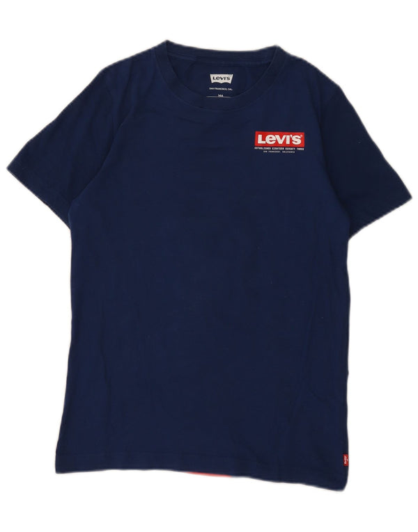 Levi's Boys Grafisk T-Shirt Top 13-14 år Marineblå Bomuld