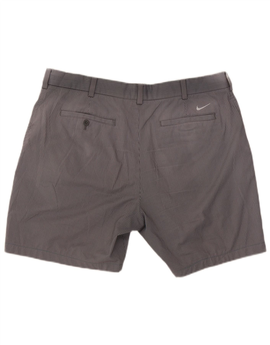 Nike Herre Golf Chino Shorts W36 Large Grå Nålestribet Polyester