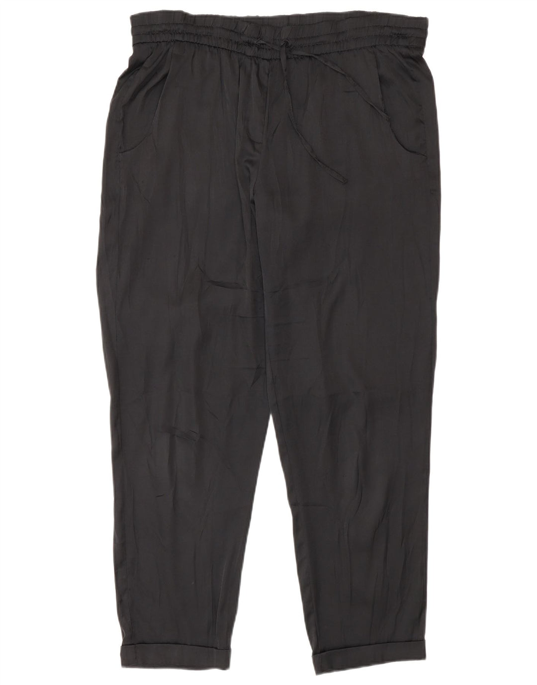 Benetton Womens Regular Casual Bukser Medium W30 L27 Sort Polyester