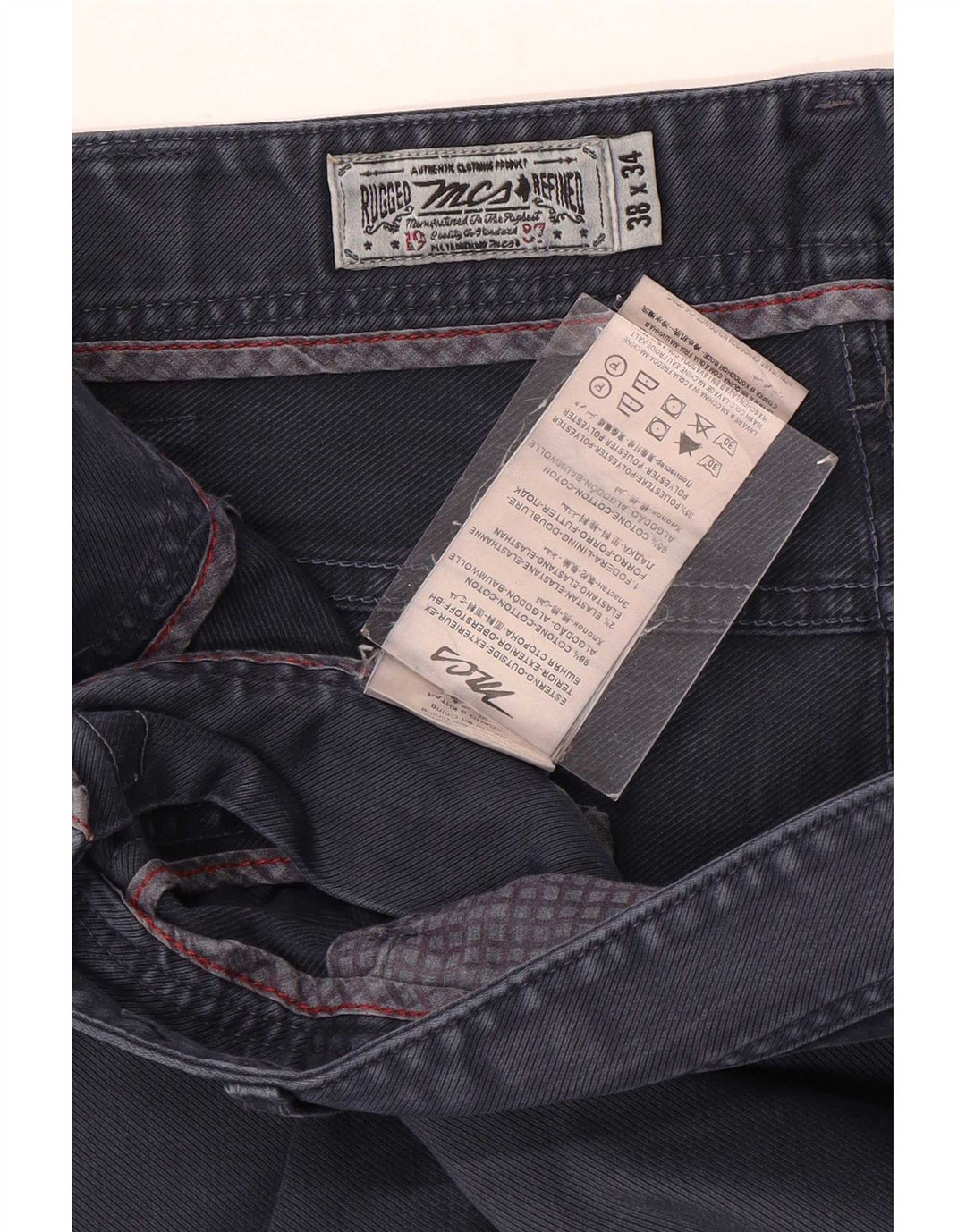 Marlboro Classics Herre Regular Tapered Jeans W38 L30 Marineblå Bomuld