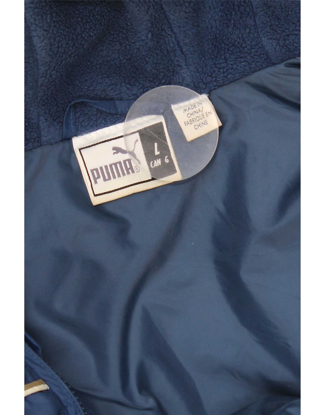 Puma Herre Hooded Windbreaker Jacket UK 40 Large Navy Blue
