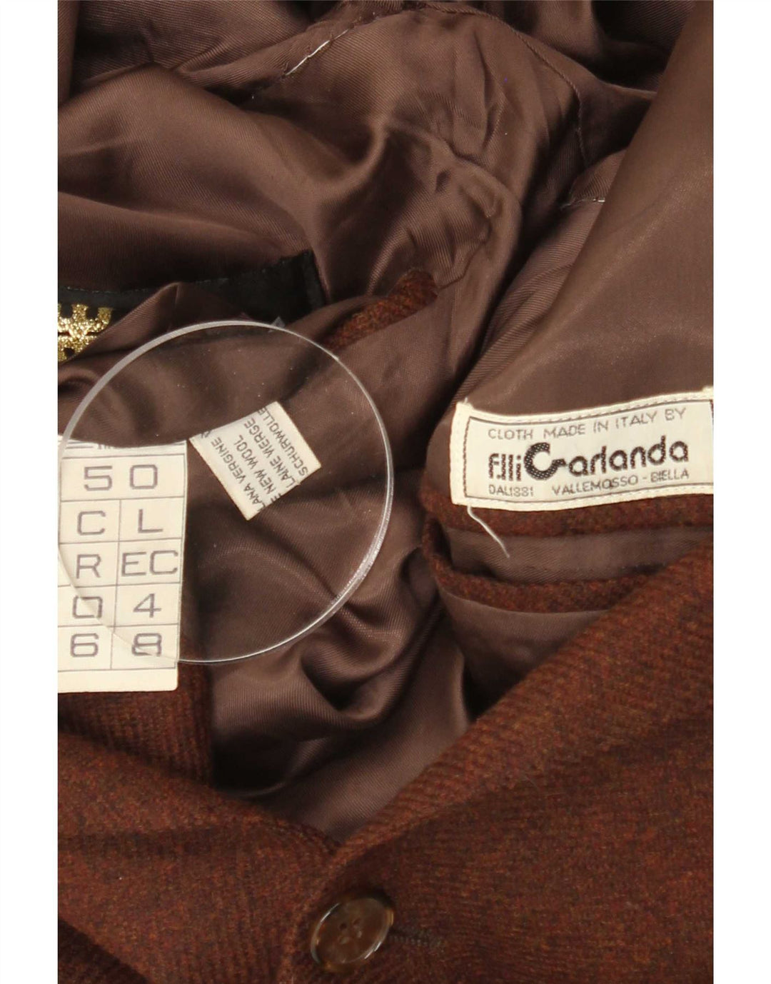 F.LLI Carlanda Herre 2-knaps blazerjakke IT 50 Large Burgundy Wool