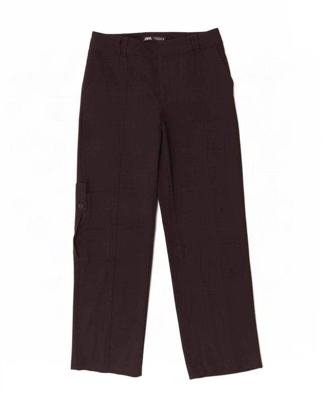 Zara Straight Cargo Bukser Small W26 L31 Sort Polyester