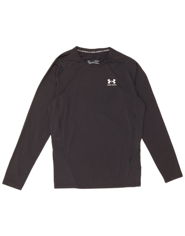 Under Armour Dame Heat Gear Top Langærmet UK 18 XL Sort Polyester