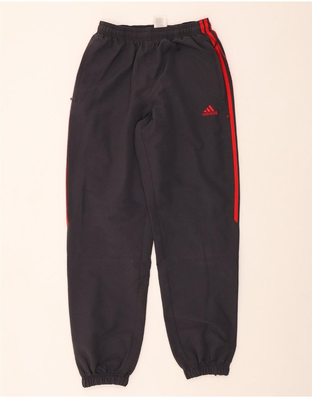 ADIDAS Mens Tracksuit Trousers Joggers Small Grey Polyester