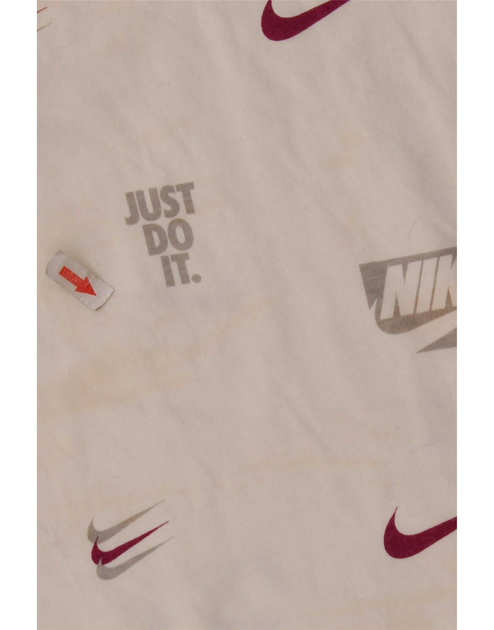 Nike grafisk T-shirt top til mænd, stor hvid bomuld