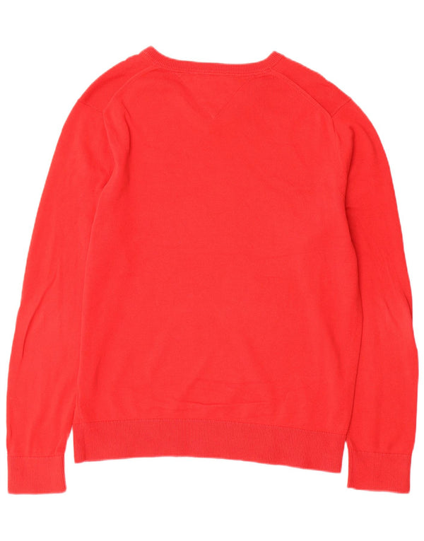 Tommy Hilfiger Herre V-hals sweater Medium Rød Bomuld