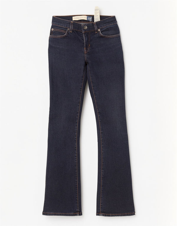Gap Dame Modern Bootcut Jeans UK 0 XS W28 L30 Marineblå Bomuld