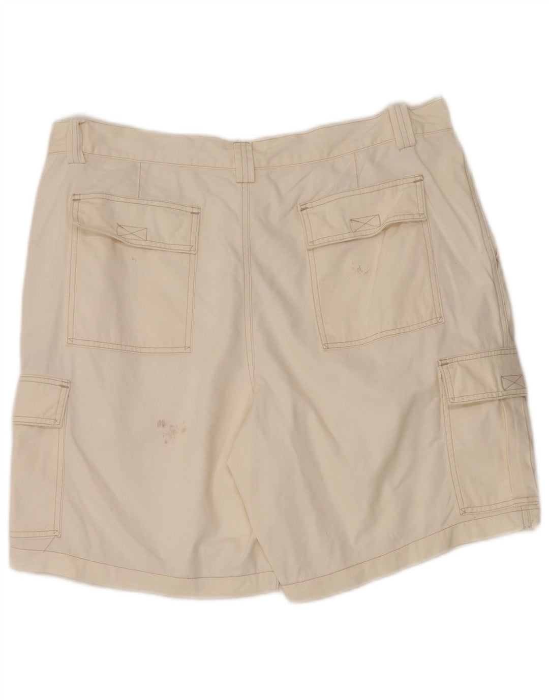 Vintage Herre Cargo Shorts W38 XL Hvid Bomuld