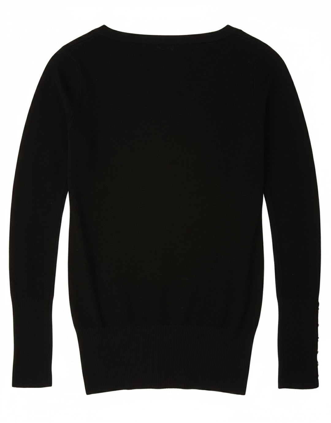 Zara Dame Cardigan Sweater UK 10 Small Black Rayon