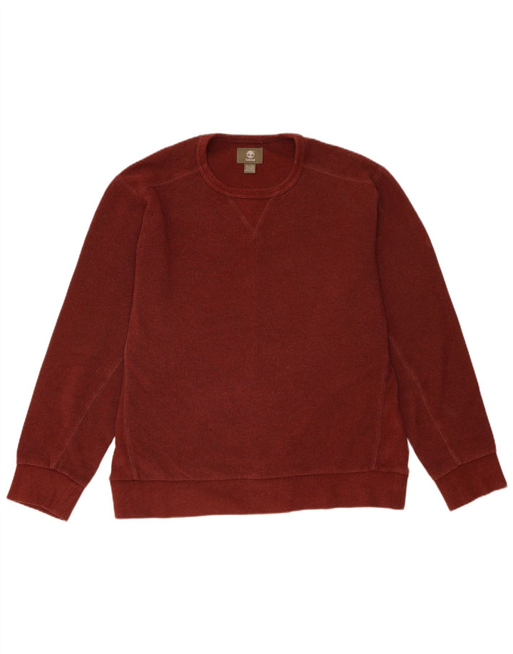 TIMBERLAND Herre Regular Fit Sweatshirt Jumper XL Rød Bomuld