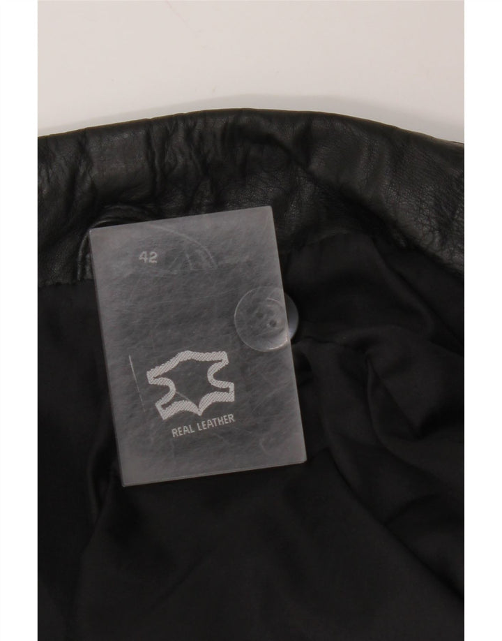 VINTAGE Læderfrakke til mænd UK 42 XL sort læder