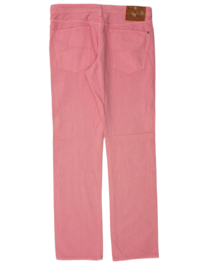 Jack Wills Straight Jeans til mænd W32 L32 Pink Bomuld