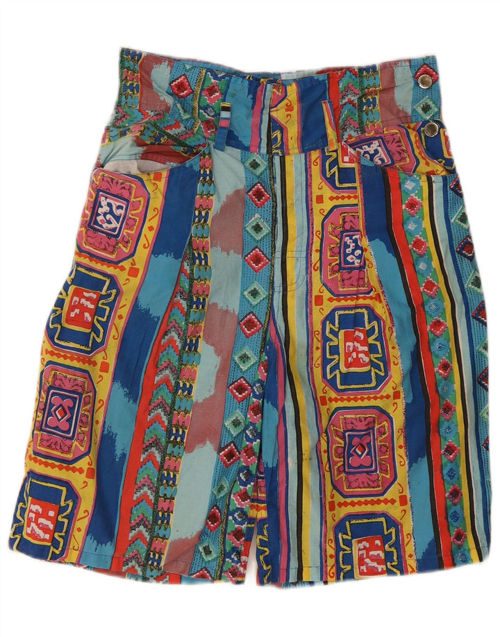 Vintage Bermuda-shorts til kvinder W30 Medium Flerfarvet Geometrisk