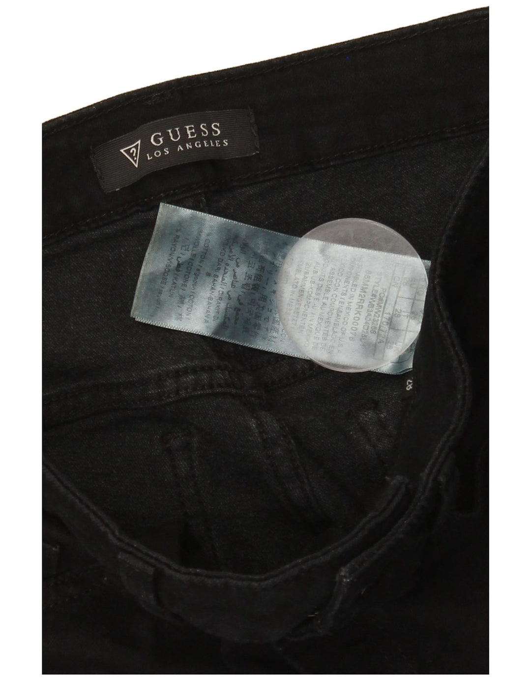 GUESS Womens Skinny Jeans W28 L31 Black Cotton