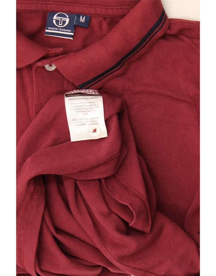 Sergio Tacchini Herre poloshirt Medium Bourgogne stribet bomuld