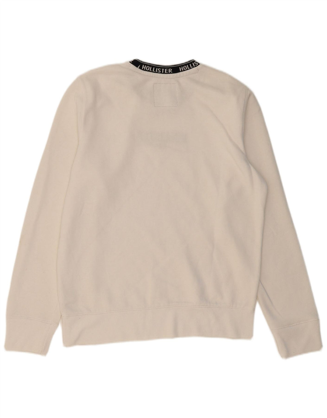 HOLLISTER Grafisk sweatshirt til mænd Medium hvid bomuld