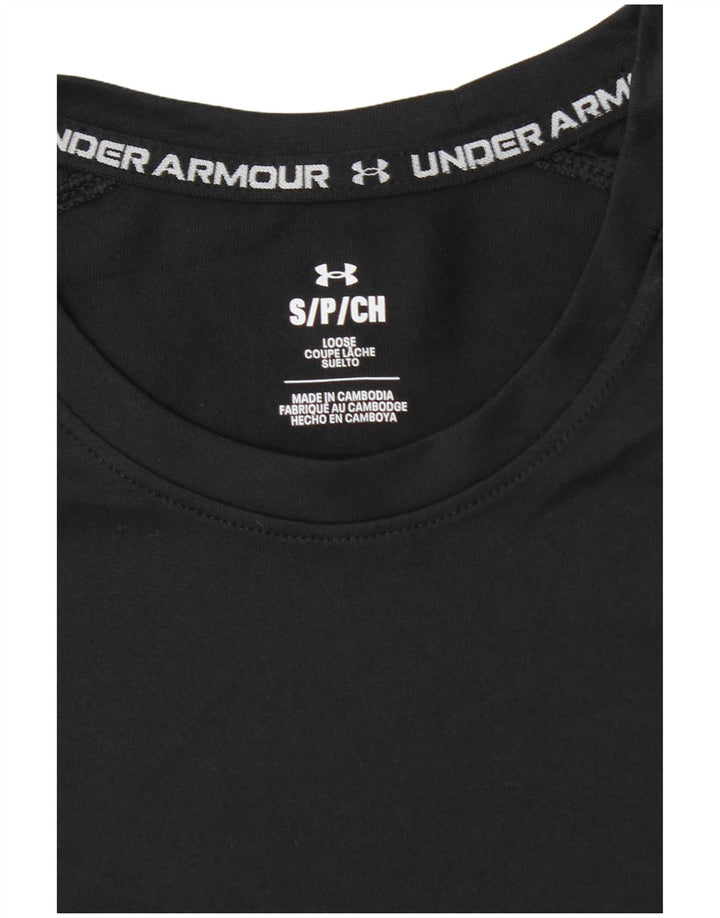 Under Armour Herre T-Shirt Top Lille Sort Colourblock Polyester
