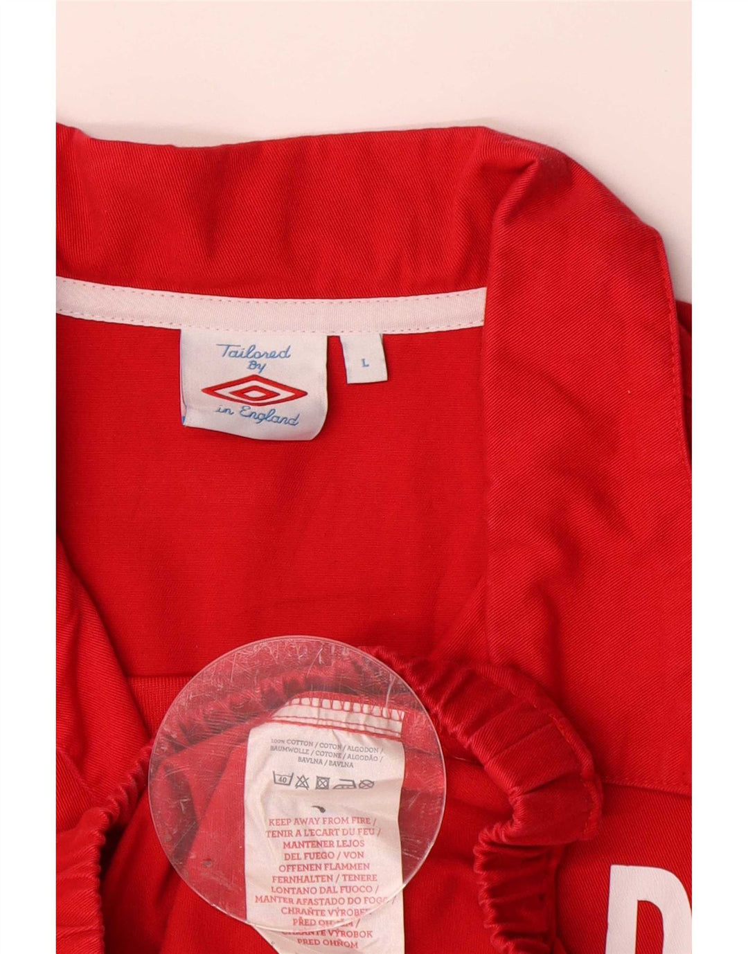 Umbro Herre Grafisk Pullover Træningsdragt Top Jakke Stor Rød Bomuld