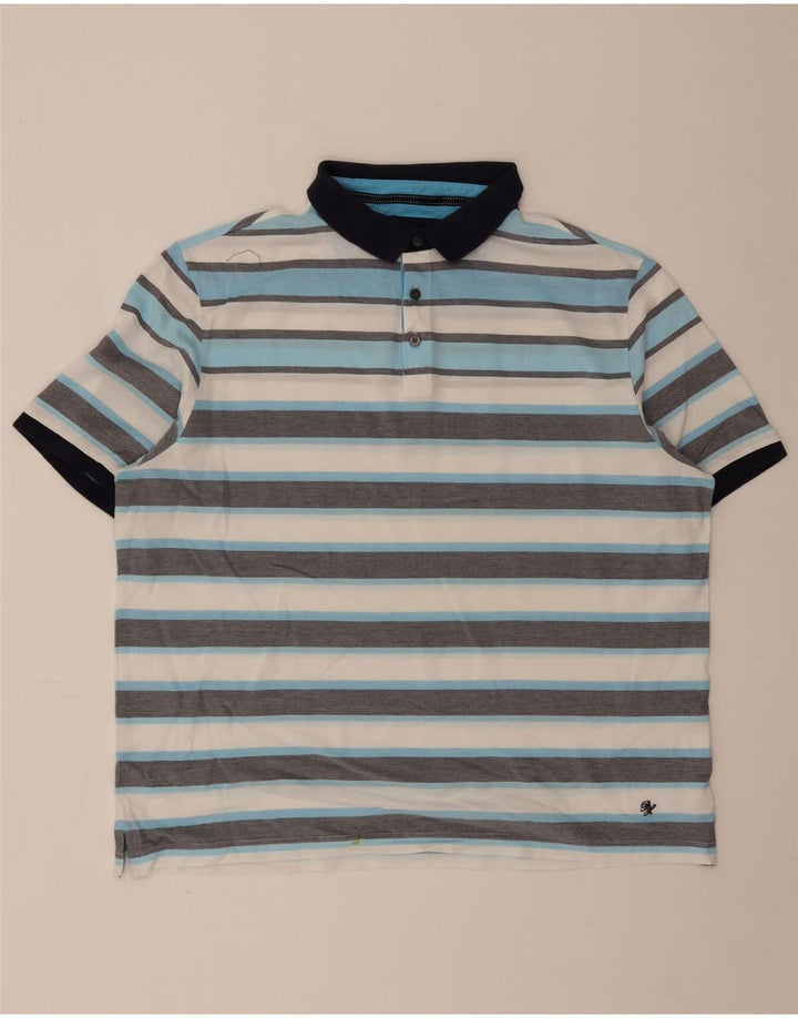 Marks & Spencer Herre Blue Harbor Polo Shirt 2XL Flerfarvet Stribet