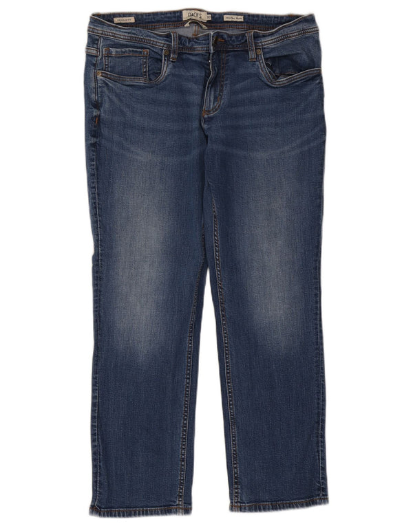 Dacks Herre Regular Fit Straight Jeans IT 50 Large W34 L28 Blå Bomuld