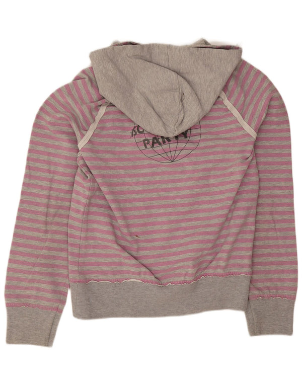 A-Style Dame Rolling Stones Hættetrøje Jumper UK 14 Stor Pink Stribet