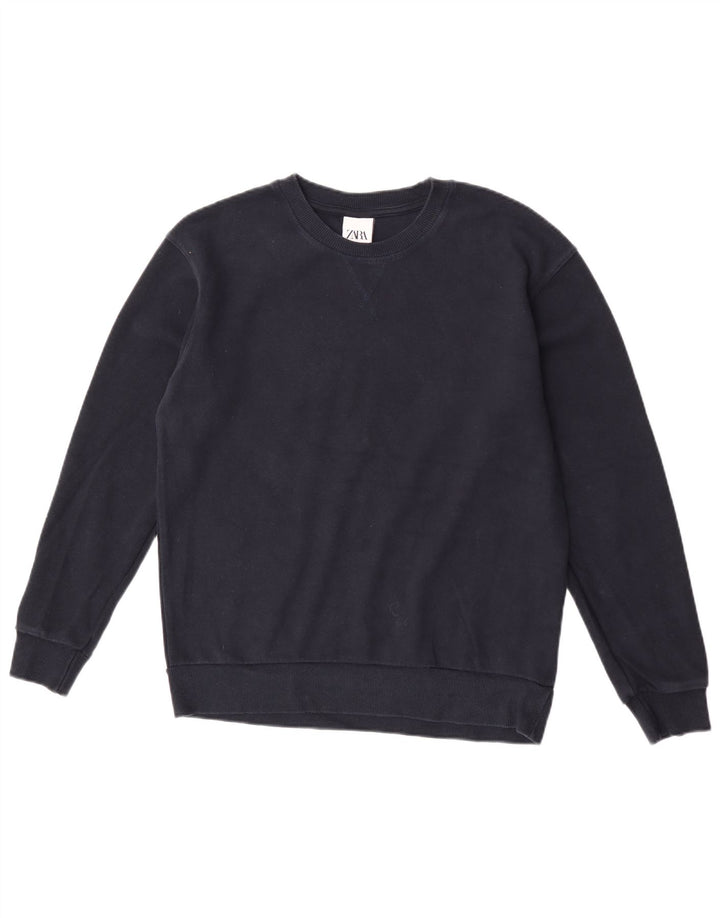 Zara Sweatshirt til mænd Medium Marineblå Bomuld