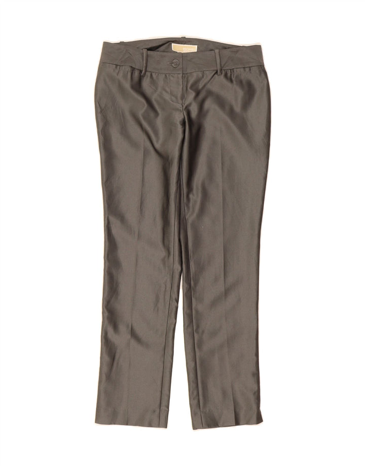 MICHAEL KORS Womens Slim Casual Trousers US 4 Small W30 L28 Grey Polyester Vintage Michael Kors and Second-Hand Michael Kors from Messina Hembry 