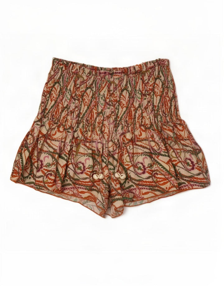 Zara Casual Shorts til kvinder Medium W28 Flerfarvet Paisley Viscose