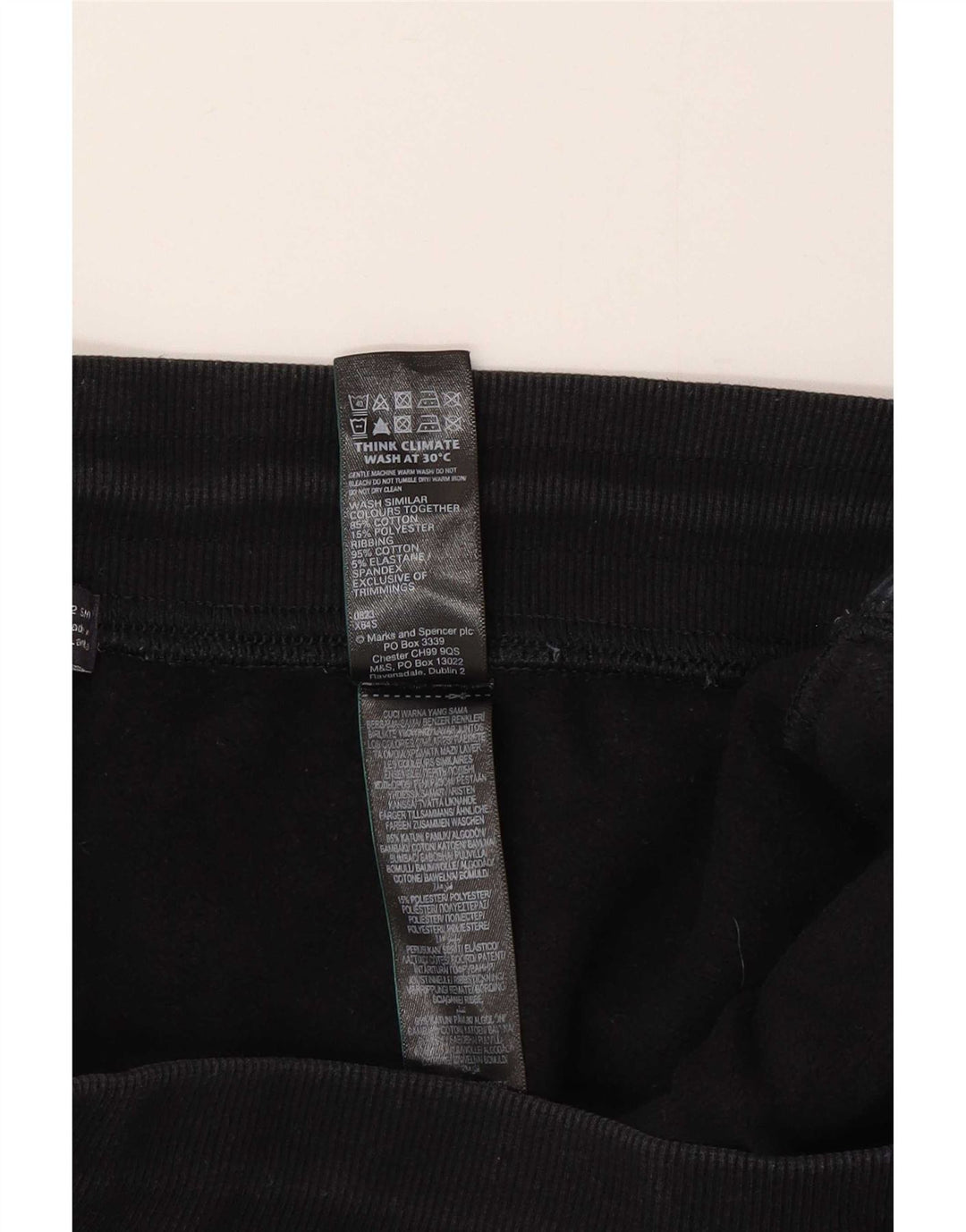 Marks & Spencer Træningsdragt til kvinder Joggers UK 12 Medium Sort Bomuld