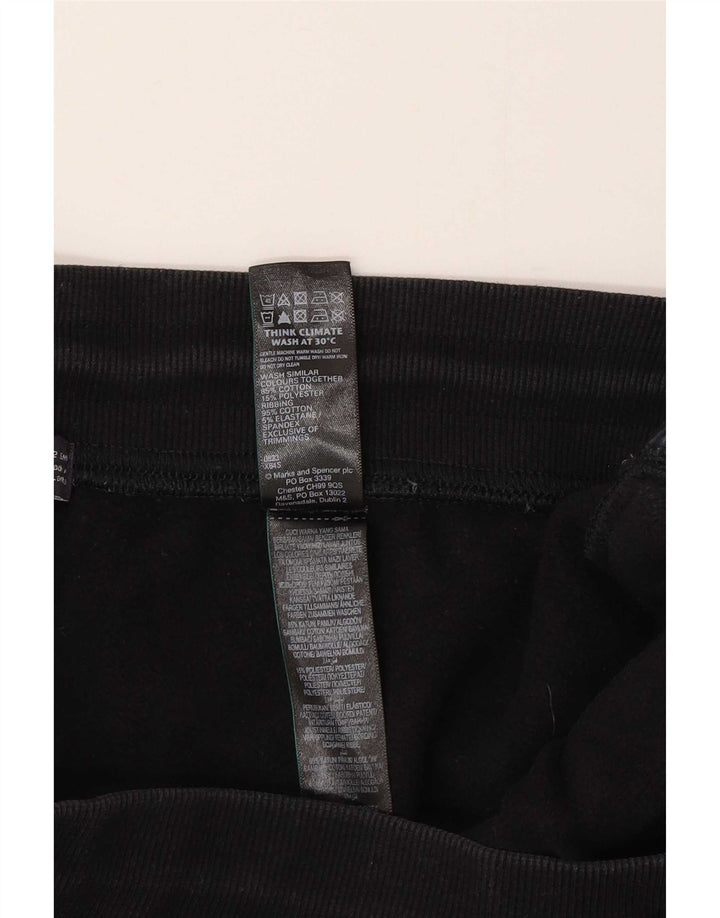 Marks & Spencer Træningsdragt til kvinder Joggers UK 12 Medium Sort Bomuld