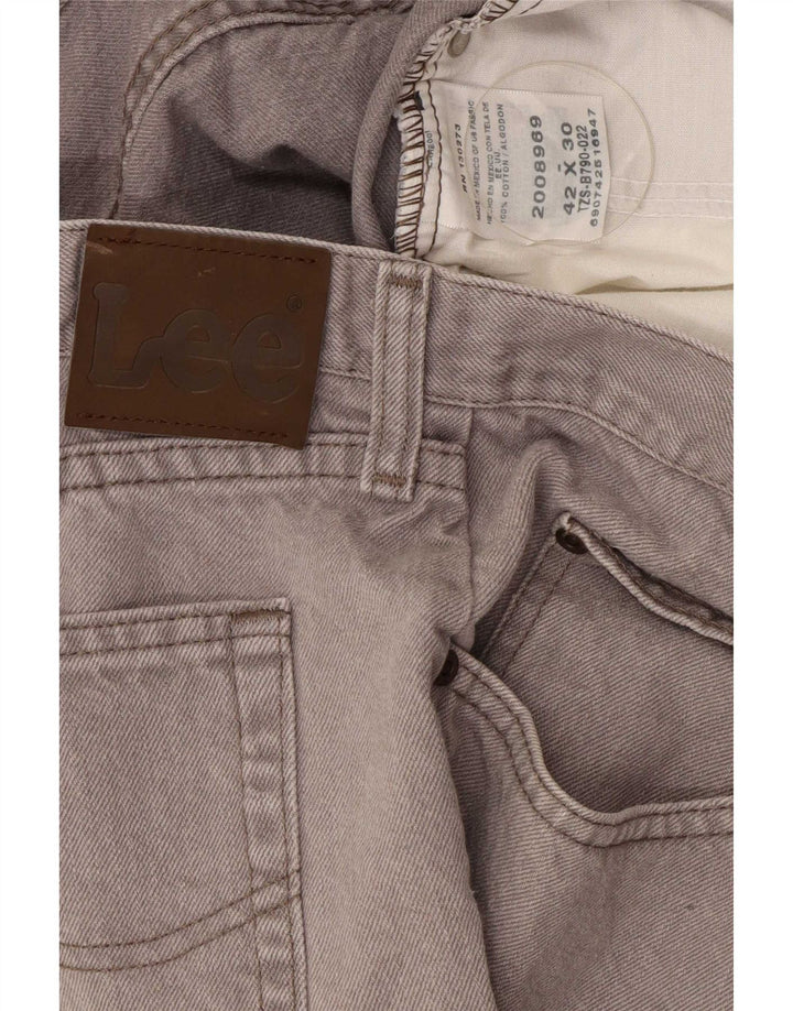Lee Herre Regular Fit Straight Jeans W42 L30 Grå Bomuld