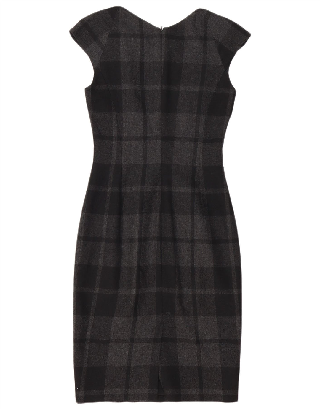 Karen Millen Dame Skede Kjole UK 8 Lille sort ternet polyester