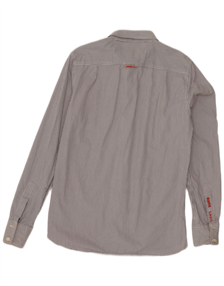 SUPERDRY herreskjorte stor grå nålestribet bomuld
