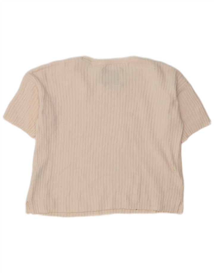 Jack Wills Damebluse Top UK 10 Small Off White Polyester