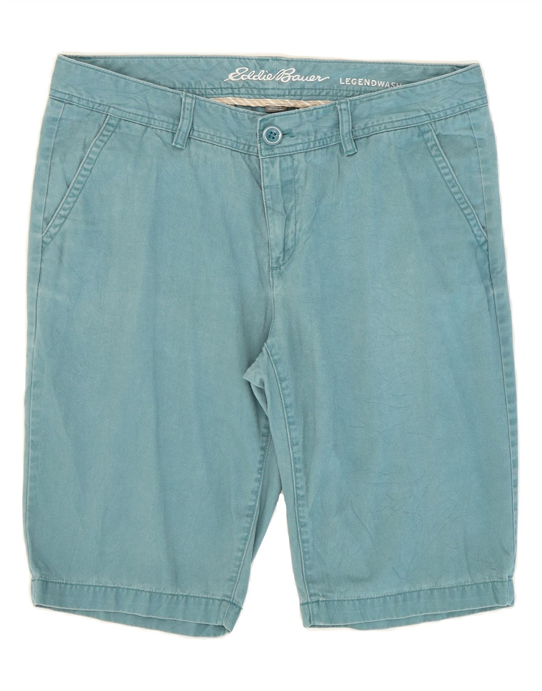 EDDIE BAUER Womens Chino Shorts US 10 Large W34 Blue Cotton Vintage Eddie Bauer and Second-Hand Eddie Bauer from Messina Hembry 