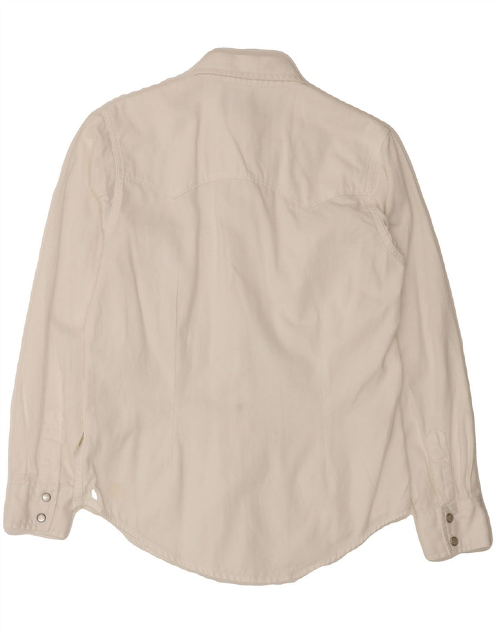 LEE Womens Shirt UK 10 Small White Cotton Vintage Lee and Second-Hand Lee from Messina Hembry 